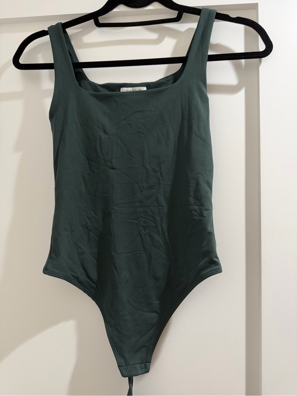 Aritzia Dark Green Scoop Neck Tank Bodysuit